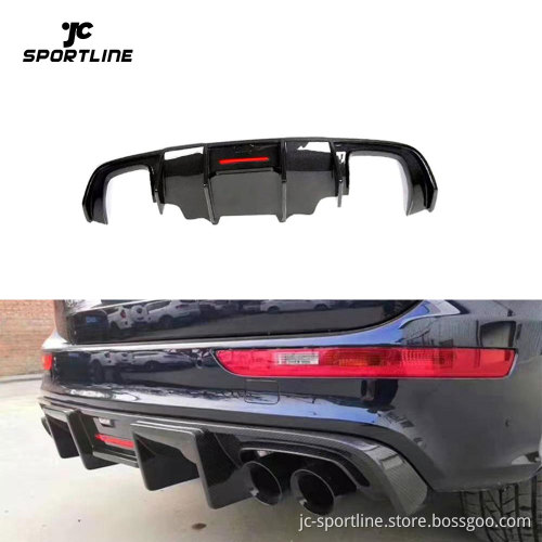 Q5 Carbon Fiber Rear Diffuser Lip with Lamp for Audi Q5 2012-2018